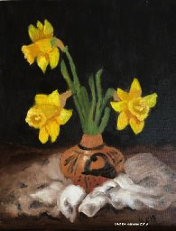 Sm navajo daffodils | art by karlene