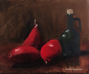Three Pears and an Olive Jar